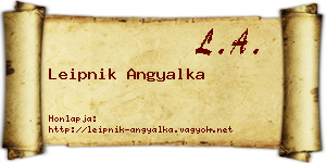 Leipnik Angyalka névjegykártya
